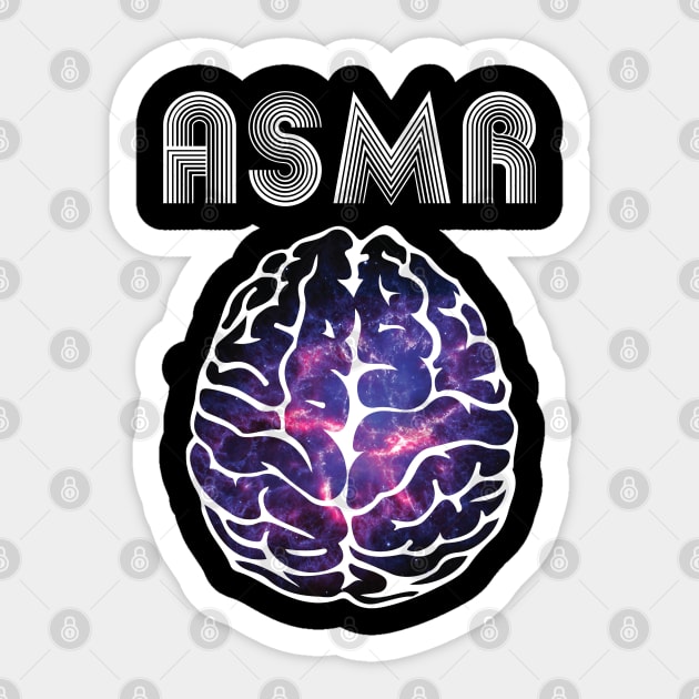 The ASMR Brain Tingles Galaxy Nebula Sticker by alltheprints